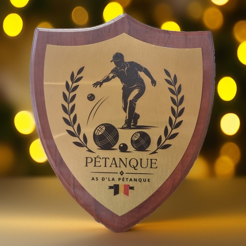 Plaque trophée Pétanque personnalisée