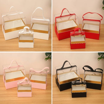 Coffret Cadeau Transparent avec Poignée | Boîte Pâtisserie
