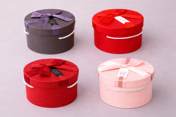 Boîte Cadeau Ronde Premium avec Ruban