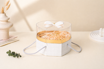 Heart-Shaped Transparent Gift Box with Handle