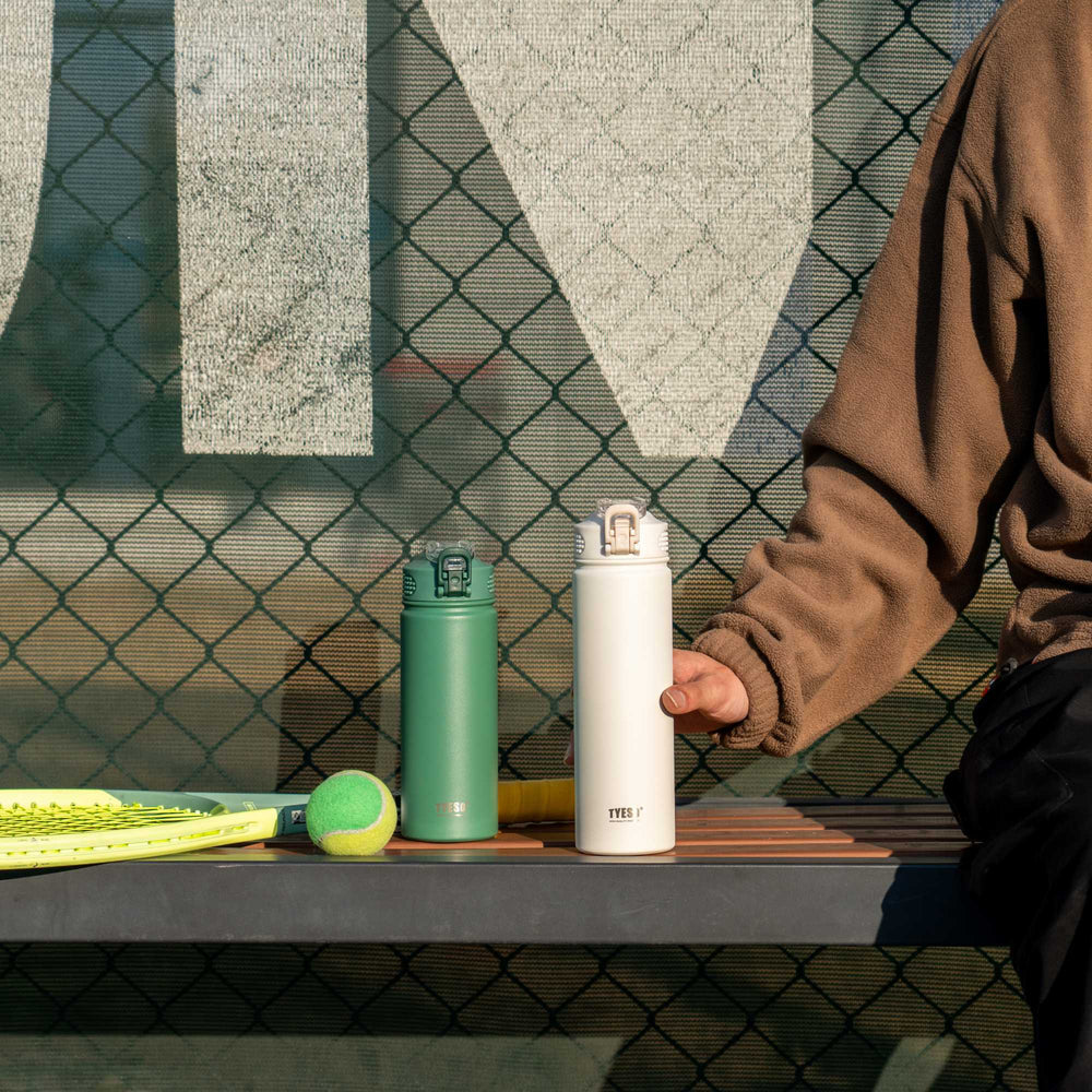 💦 Tyeso 318 Gourde avec paille – Gourde sportive en acier inoxydable avec paille