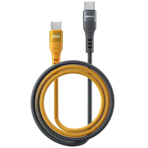 Câble tressé USB-C 30W / 65W – Couleur Orange