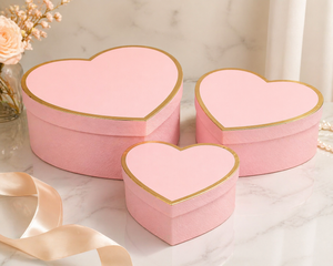 Coffret cadeau cœur minimaliste – 3 tailles – Couleur Rose Doré