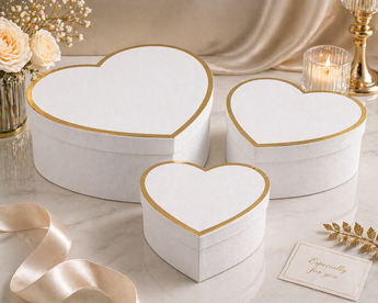 Premium Heart-Shaped Gift Box Set – Minimal Luxury Design (3 Sizes)