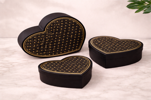Coffret cadeau cœur classique – 3 tailles – Couleur Noir