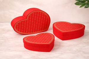 Coffret cadeau cœur classique – 3 tailles – Couleur Rouge