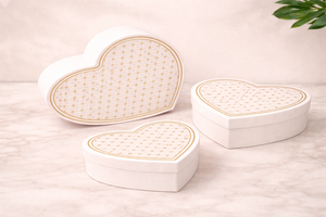 Coffret cadeau cœur classique – 3 tailles – Couleur Blanc