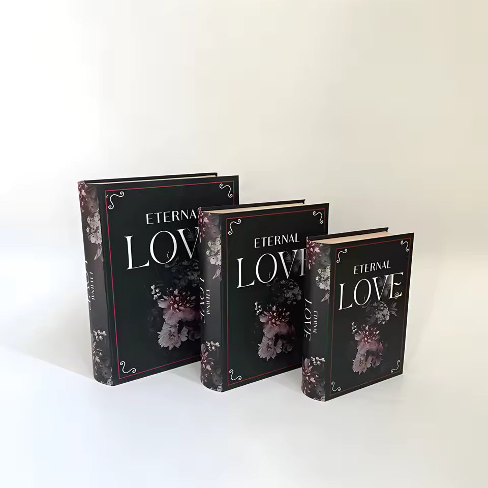 EEUWIGE LIEFDE - Set van 3 Decoratieve Boekenboxen
