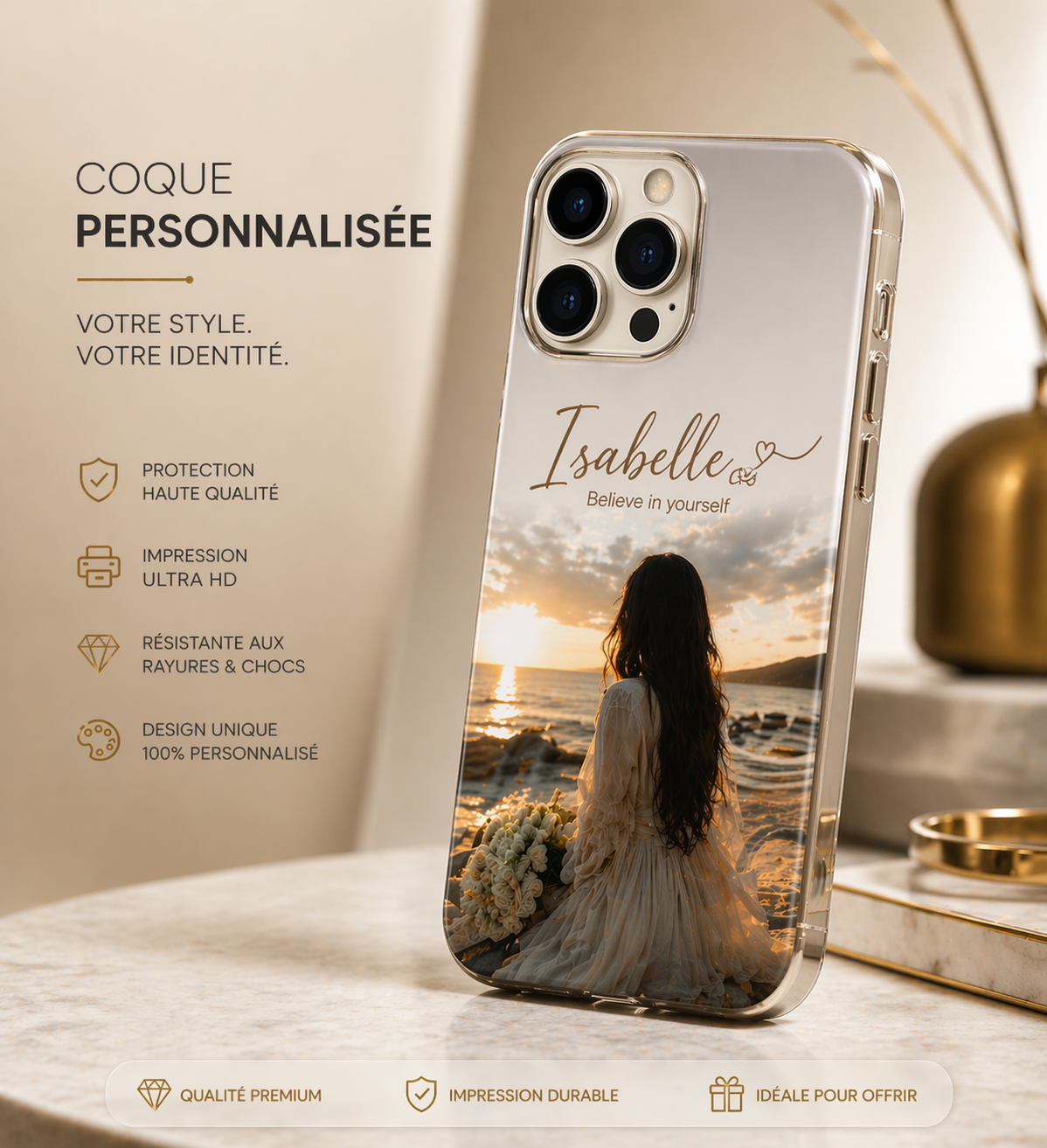 Peronnaliser sa coque - L'élégance à votre nom.