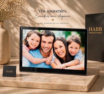 Cadre Verre Noir Personnalisé 