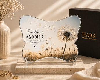 Cadre photo en verre de sublimation en forme de papillon