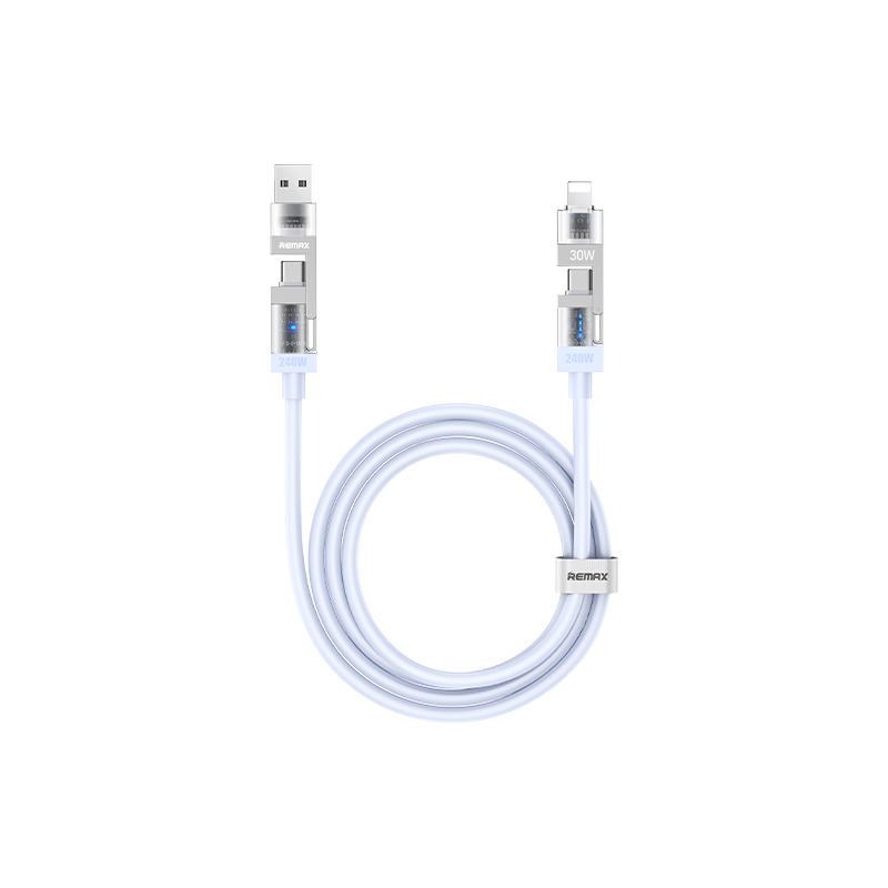 Remax CB18 4-in-1-kabel – Ultrasnel 240W opladen