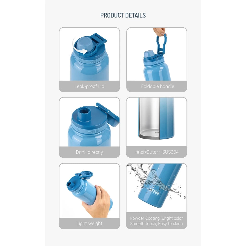 Gourde de sport Tyeso avec poignée – Modèle 318C