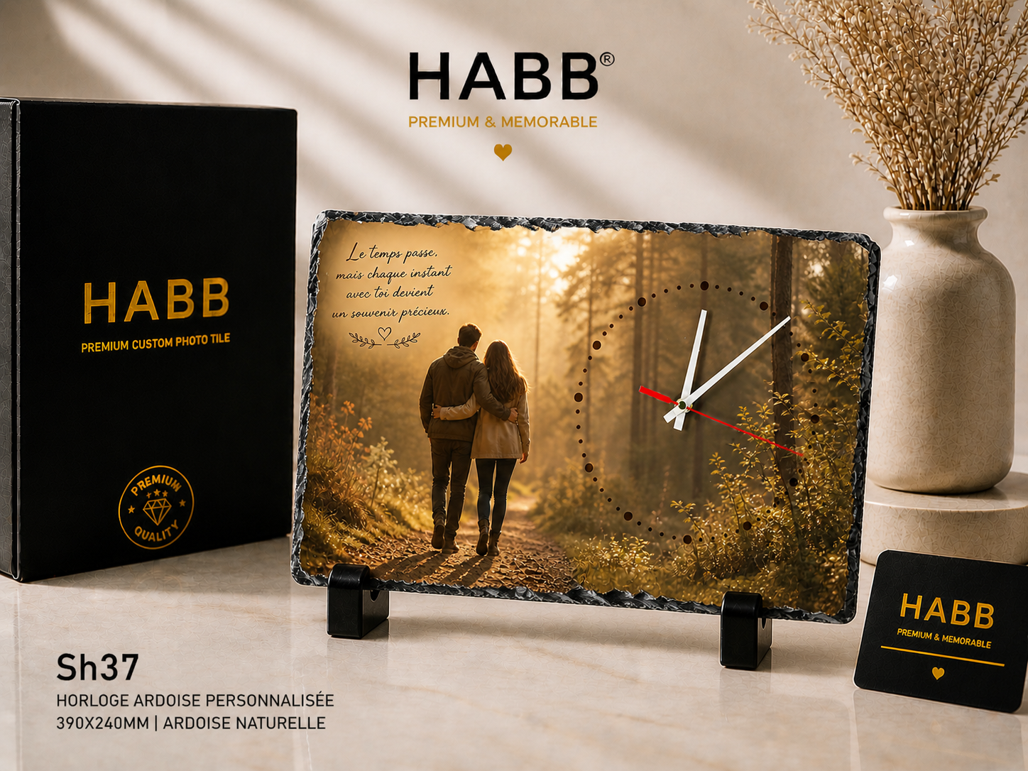 Horloge Ardoise Personnalisée