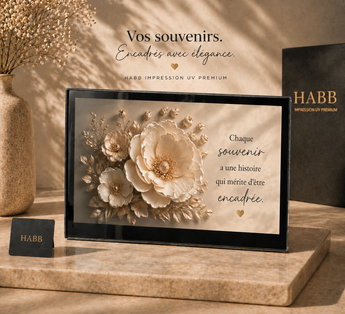 Cadre Verre Noir Personnalisé 