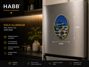 Aluminum Oval Frigo Sticker.