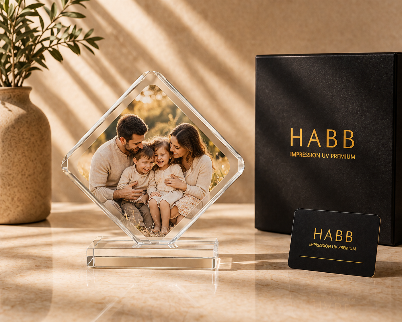 Cadre Photo Cristal Personnalisé Rhombus