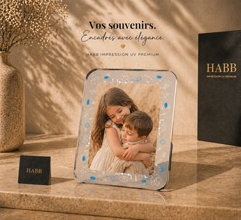 Cadre photo en verre trempé pour sublimation